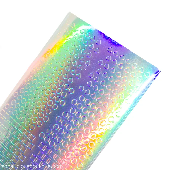 2-in-1 Holographic Nail Stickers - Limited Edition