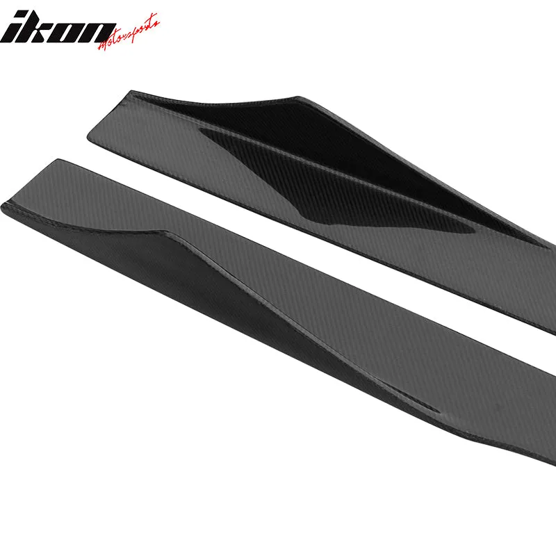 2012-2018 BMW F30 3-Series 2PCS 81" Side Skirts Extension Carbon Fiber