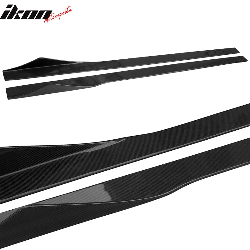 2012-2018 BMW F30 3-Series 2PCS 81" Side Skirts Extension Carbon Fiber