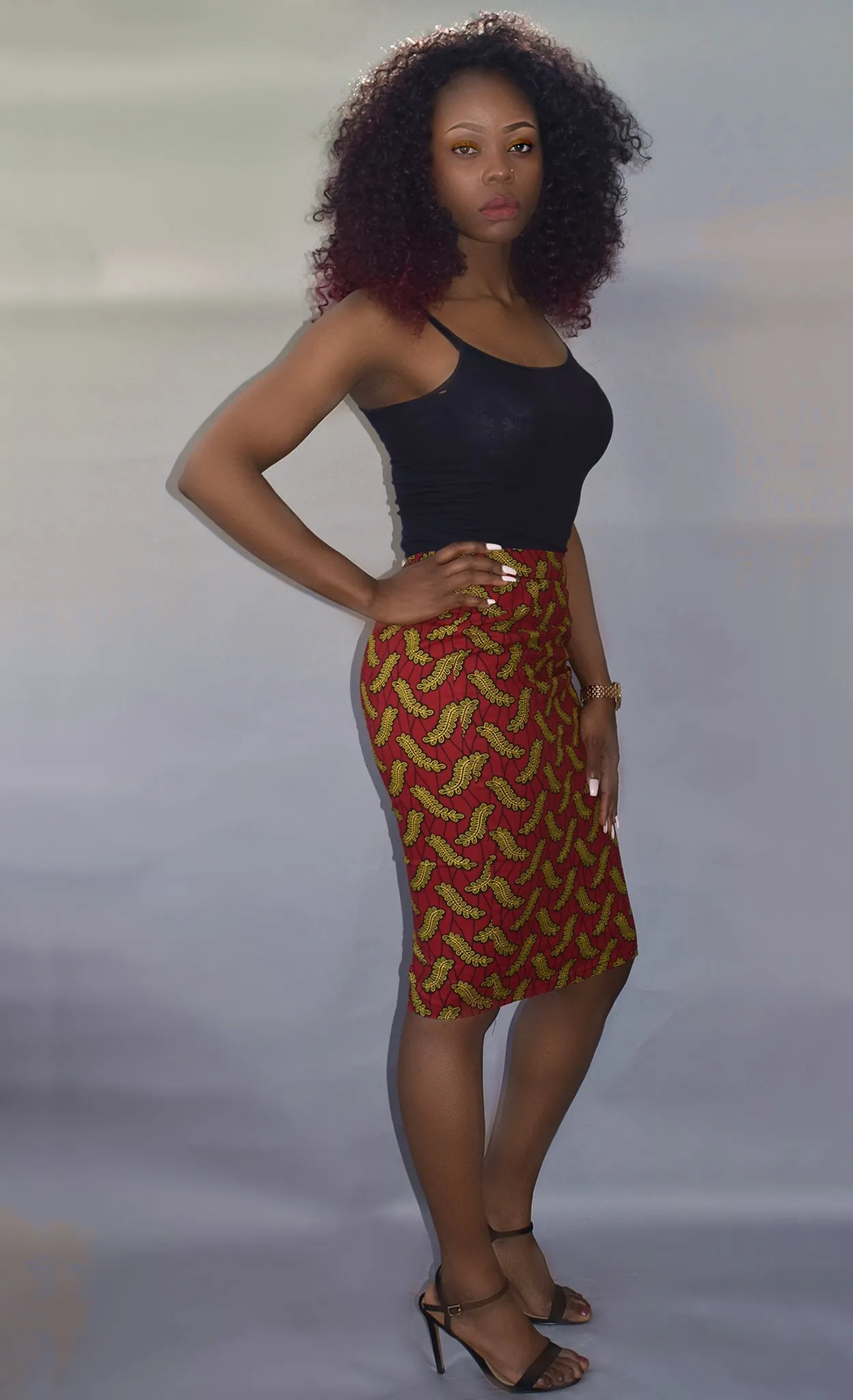 African Print Pencil Skirt - Esinu