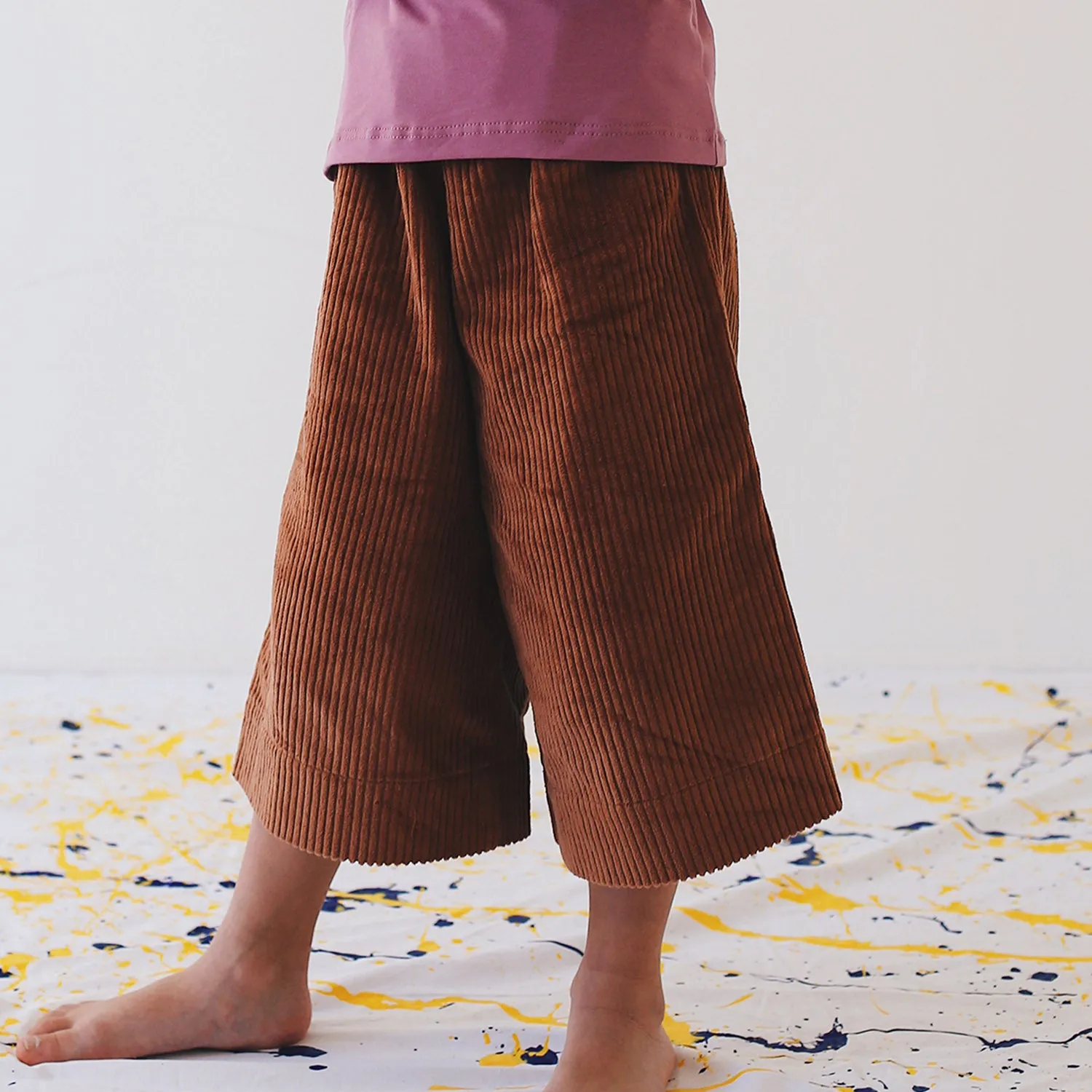 Baby & Kids Cotton Corduroy Culottes - Caramel