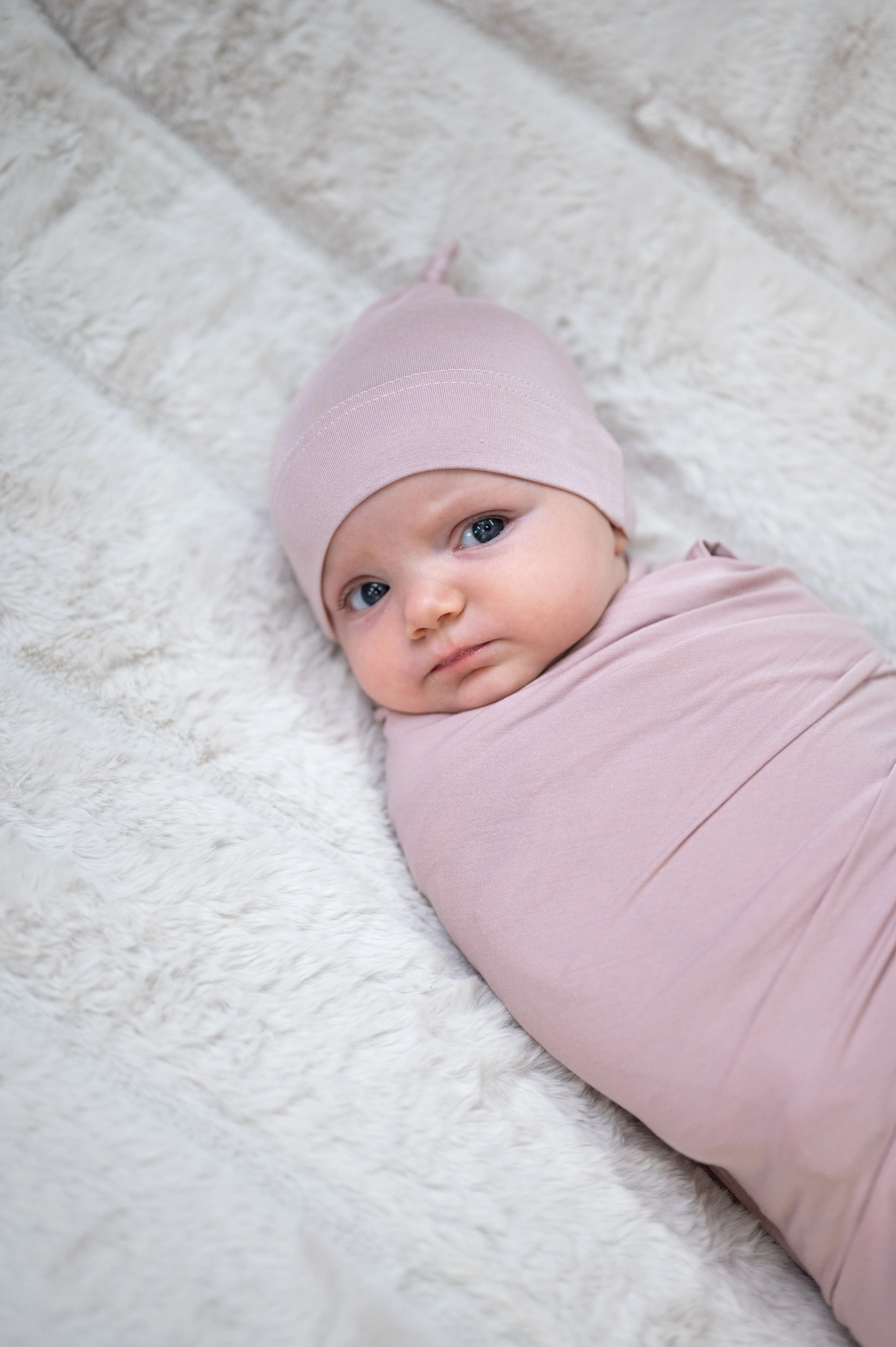 Baby Swaddle Set: Mauve