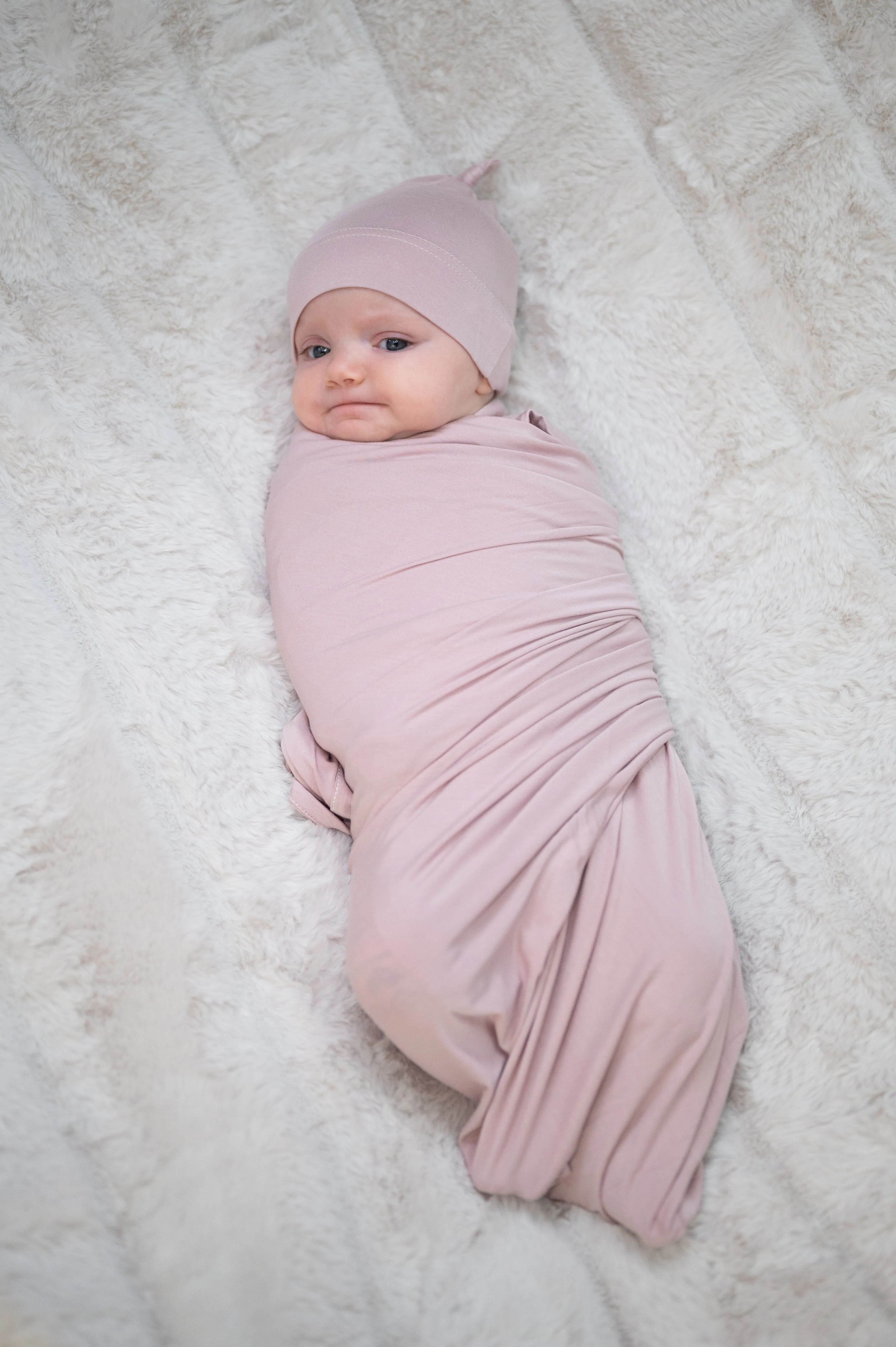 Baby Swaddle Set: Mauve