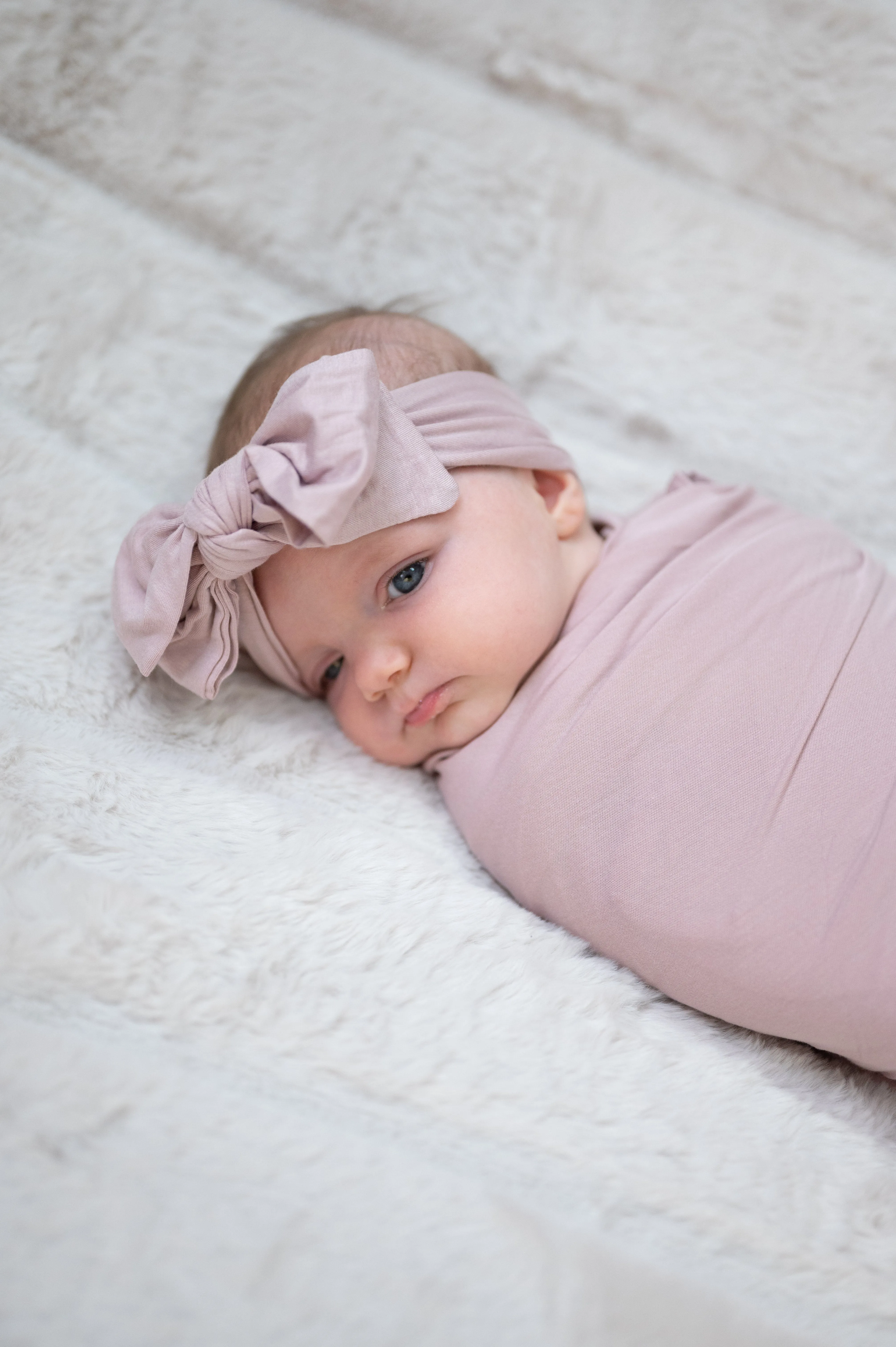 Baby Swaddle Set: Mauve