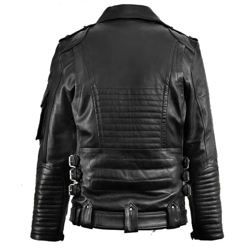 Best Style Black Fashion Deadwood Motorbike Leather Jacket