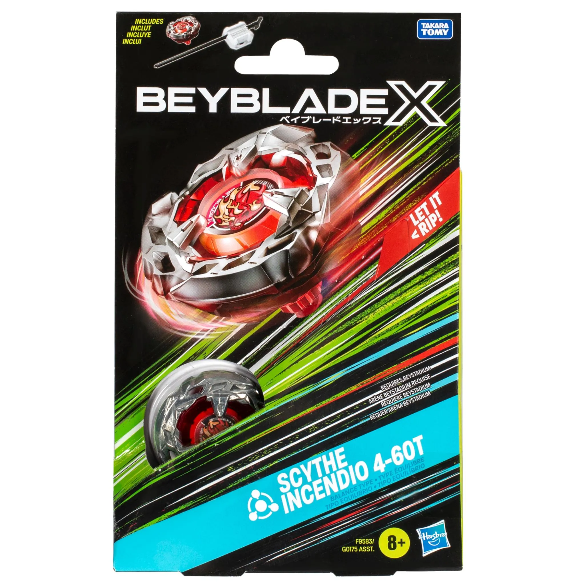 Beyblade X Scythe Incendio 4-60T Starter Pack Set