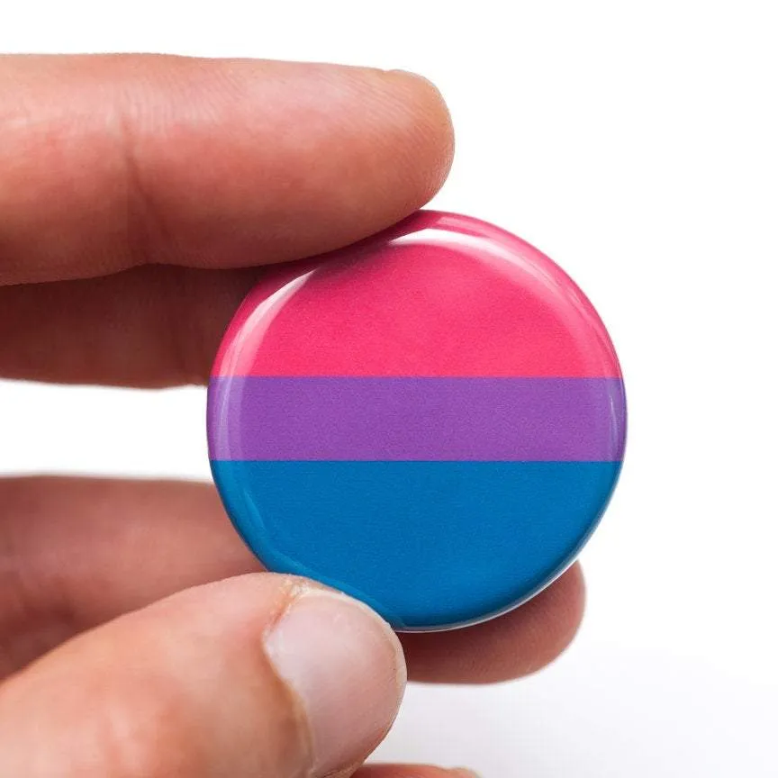 Bisexual pride flag button