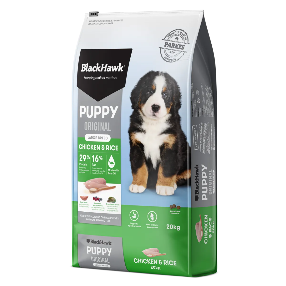 Black Hawk Puppy Chicken and Rice Large Breed Dry Dog Food 20kg