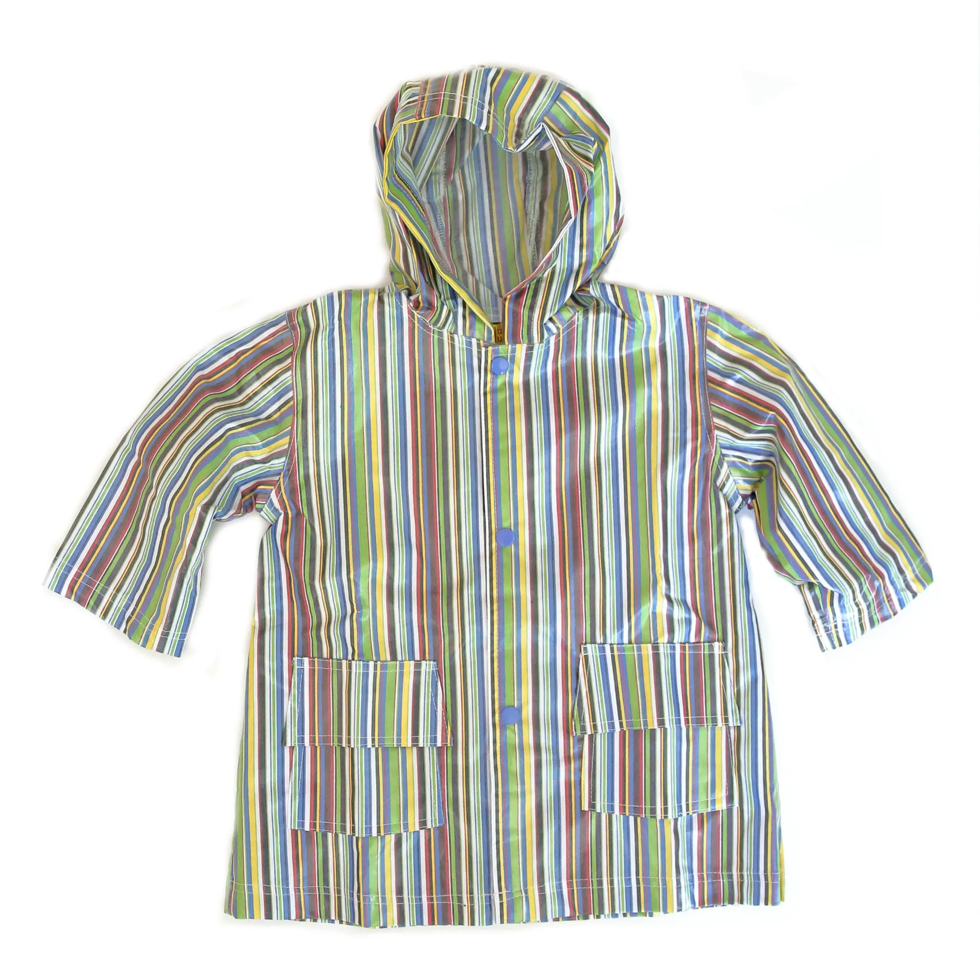 Blue Stripe Raincoat