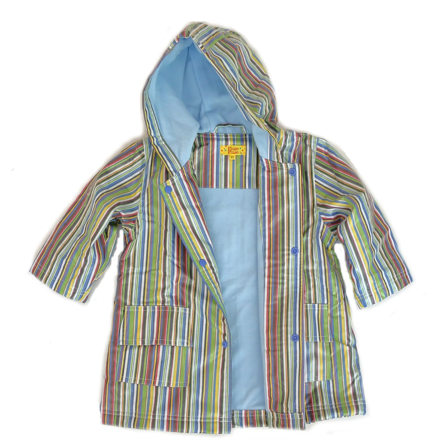 Blue Stripe Raincoat