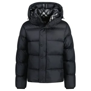 BURBERRY HALSBY PUFFER JACKET BLACK