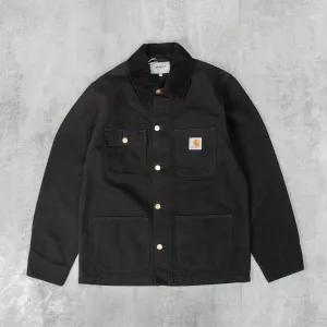 Carhartt WIP Michigan Rinsed Chore Coat - Black / Black