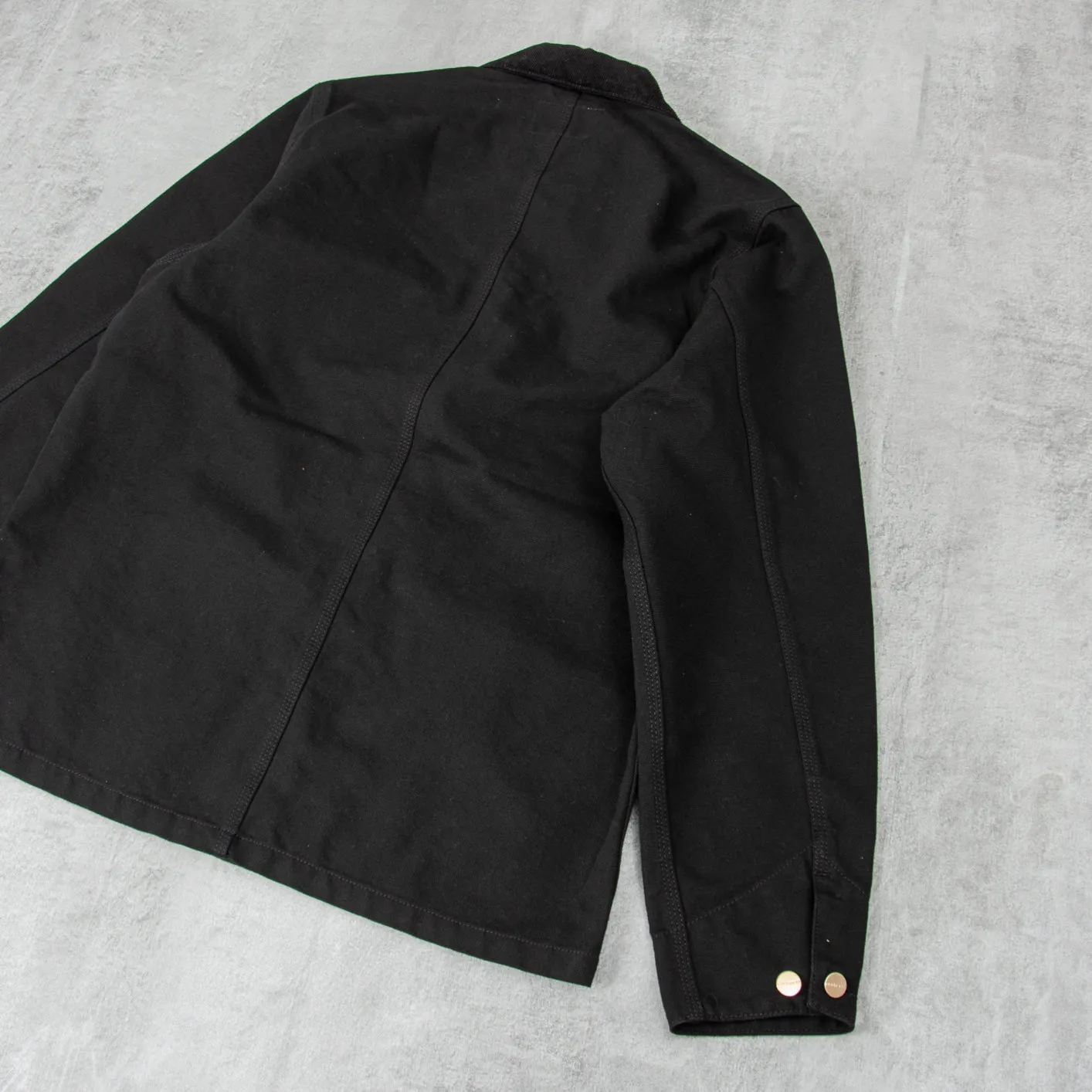 Carhartt WIP Michigan Rinsed Chore Coat - Black / Black