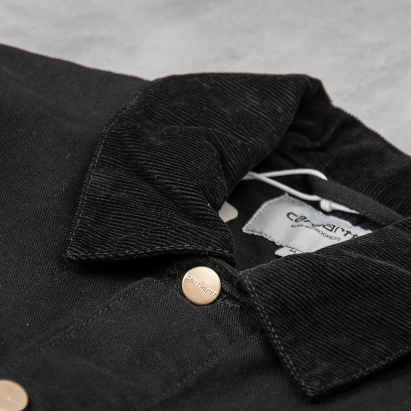 Carhartt WIP Michigan Rinsed Chore Coat - Black / Black