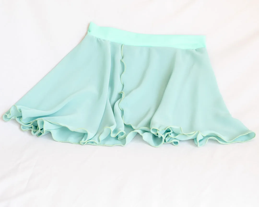 Chiffon wrap skirt on lycra band