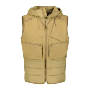 CP COMPANY Nylon Mix Padded Goggle Gilet Sand