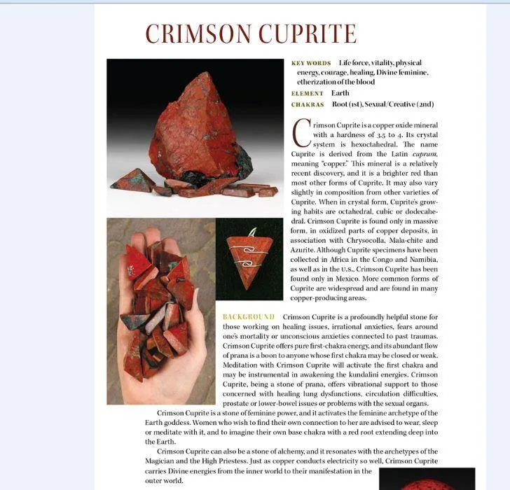 Crimson Cuprite Crystal 'Kundalini Activation'