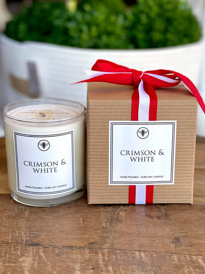 Ella B Candle - Alabama Crimson and White