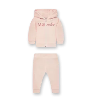 Embroidered Logo Tracksuit Pink