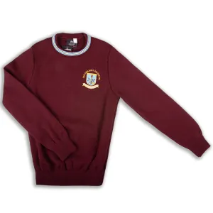 Gaelchólaiste Reachrann Wine Jnr Jumper - Boys Round Neck (1st - 3rd yr)