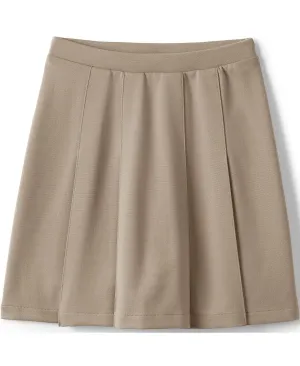 Girls School Uniform Kids Ponte Knee Length Pleated Skirt Lands' End