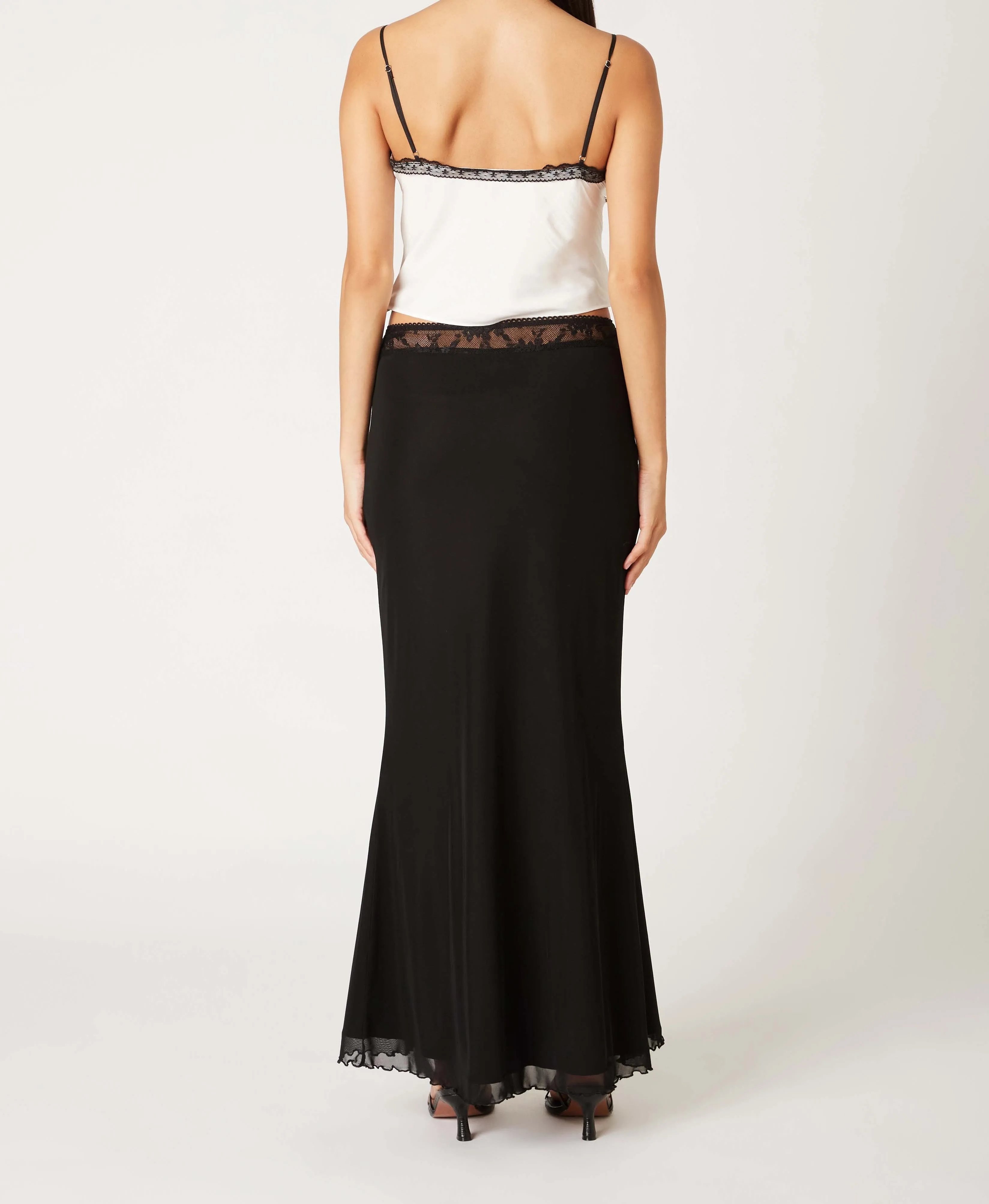 Hailey Lace Trim Maxi Skirt