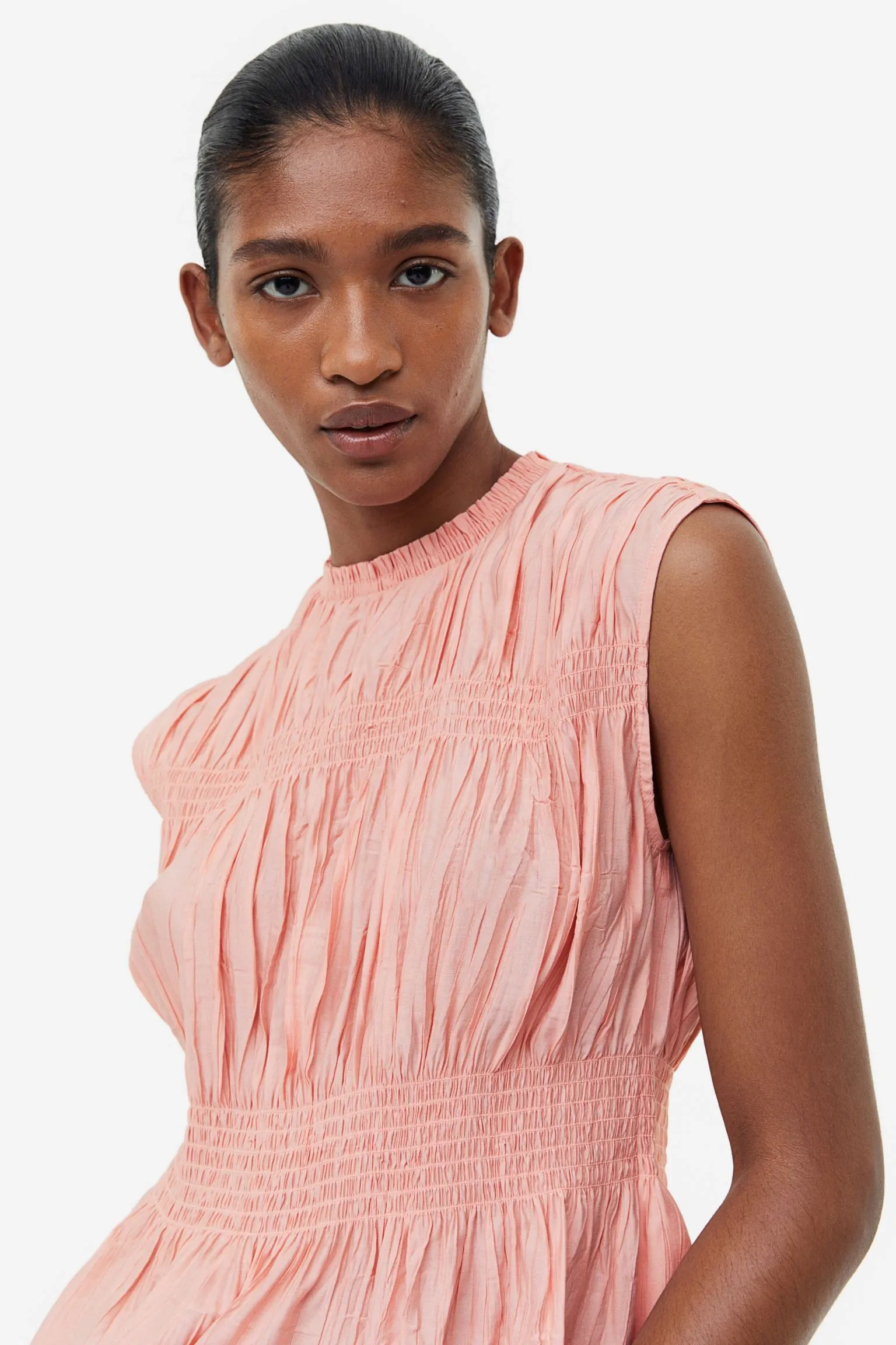 H&M Crinkled top, pink