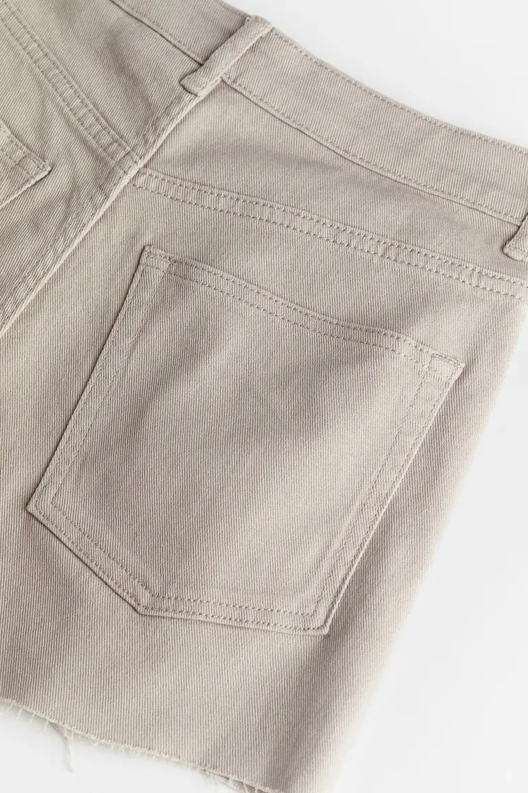 H&M High Waisted Twill Shorts, Taupe