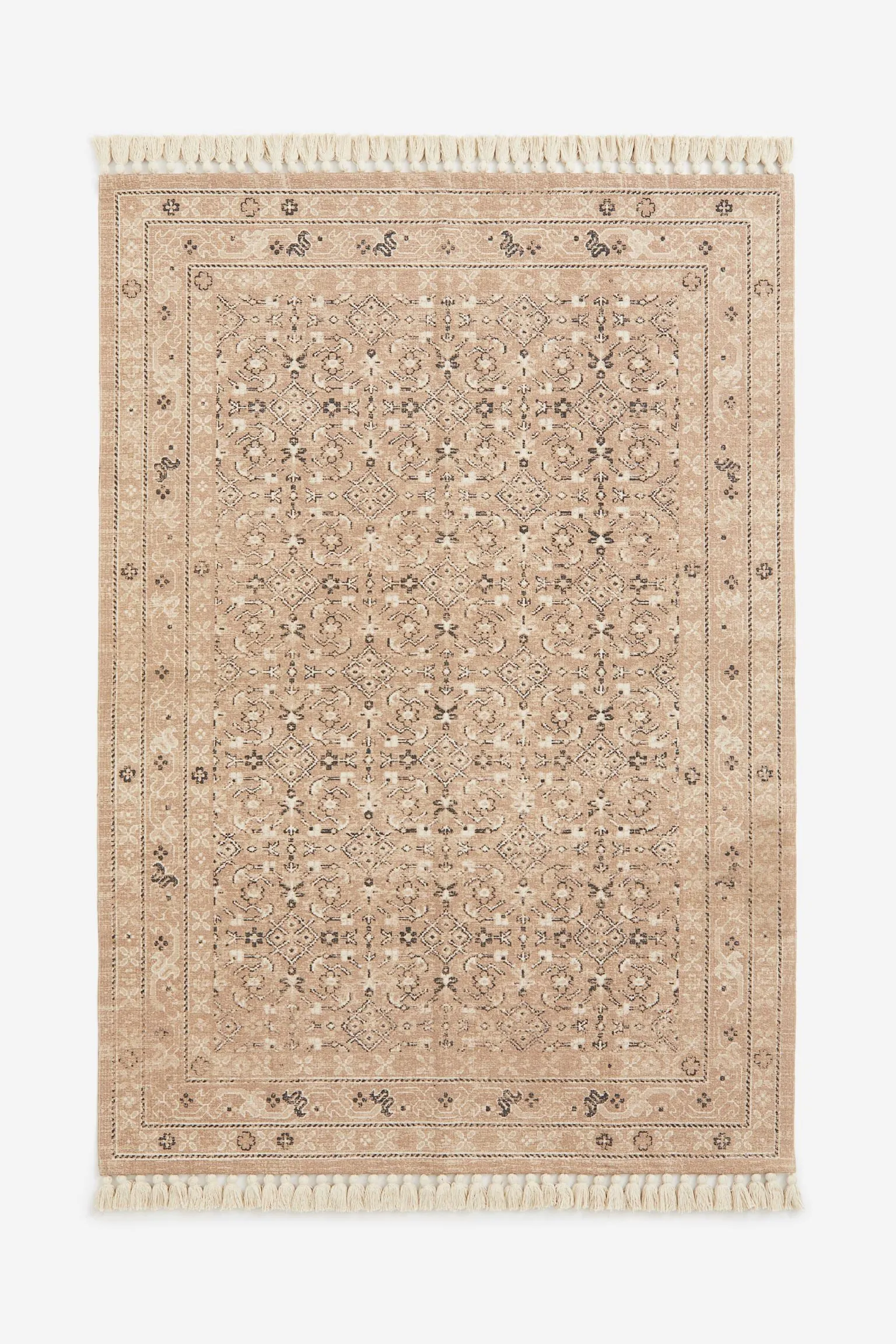 H&M Home Patterned Rug, light pink