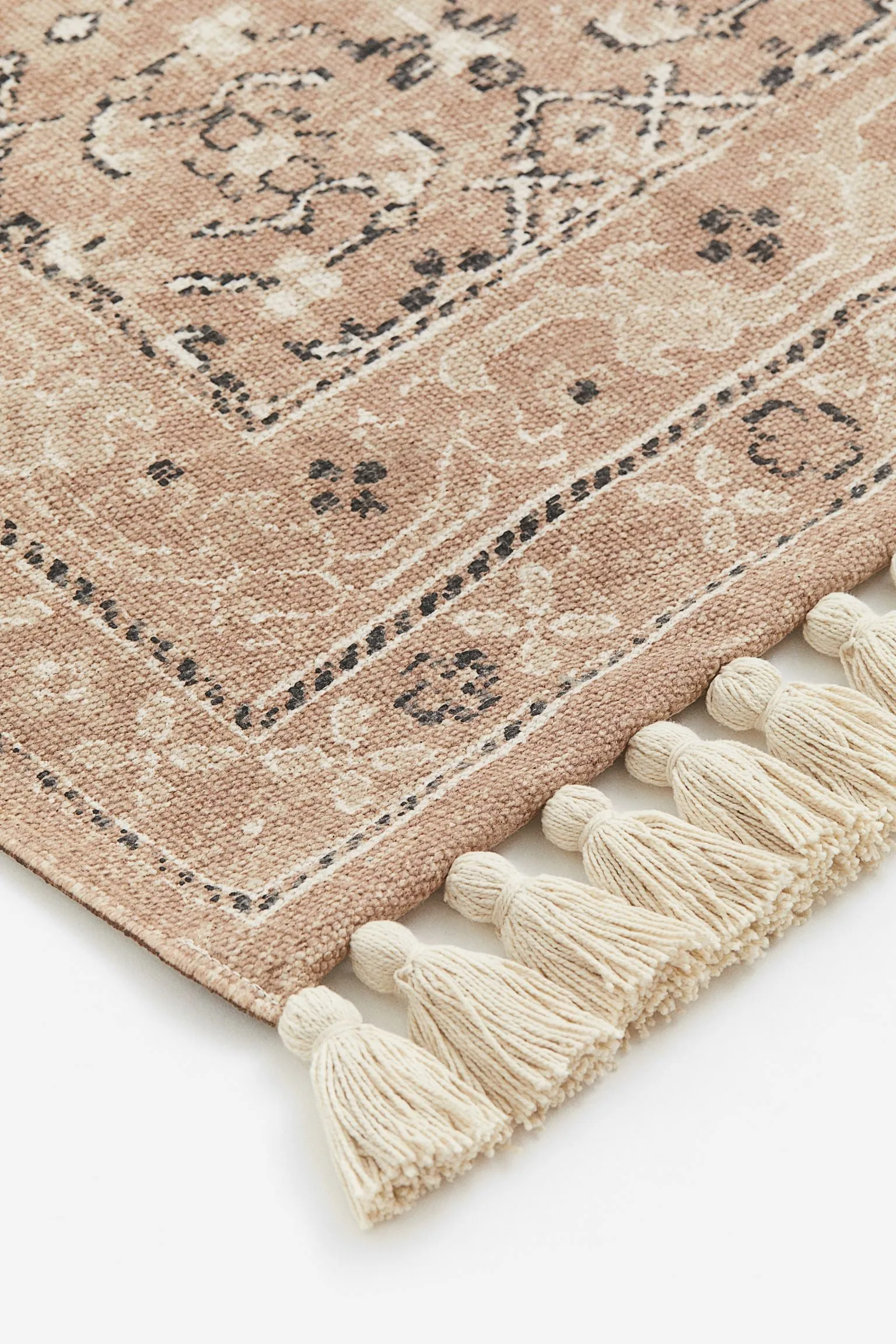 H&M Home Patterned Rug, light pink