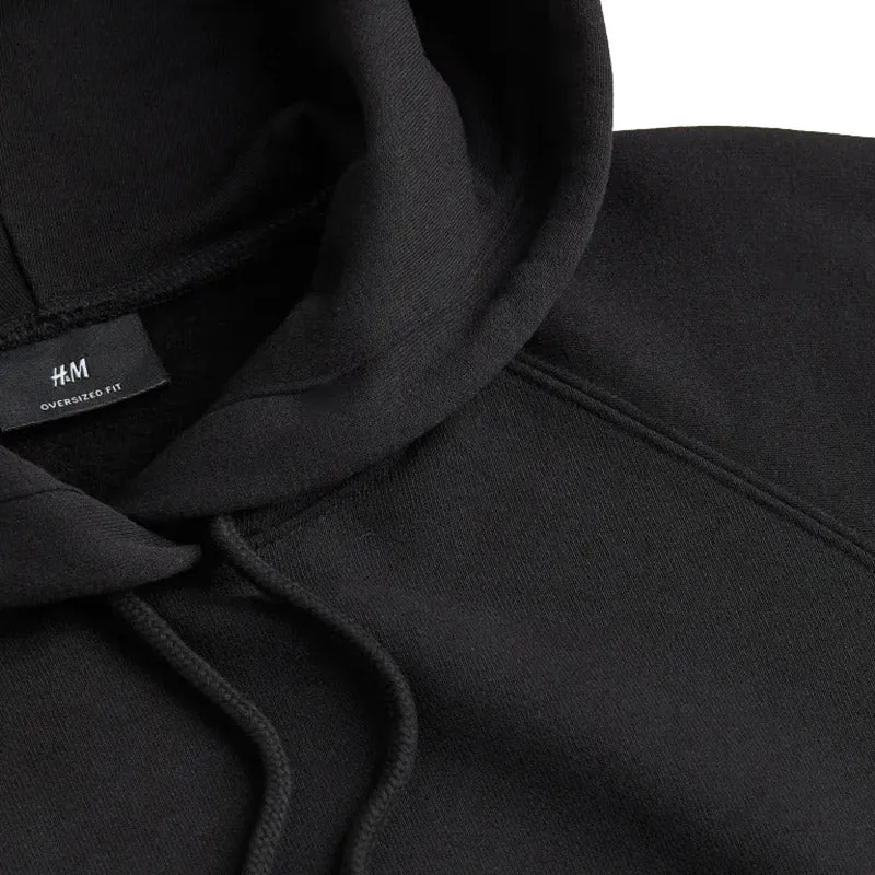 H&M Oversized Fit Hoodie, black