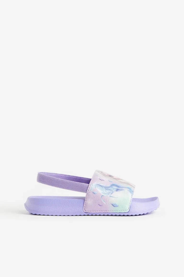 H&M printed pool slippers