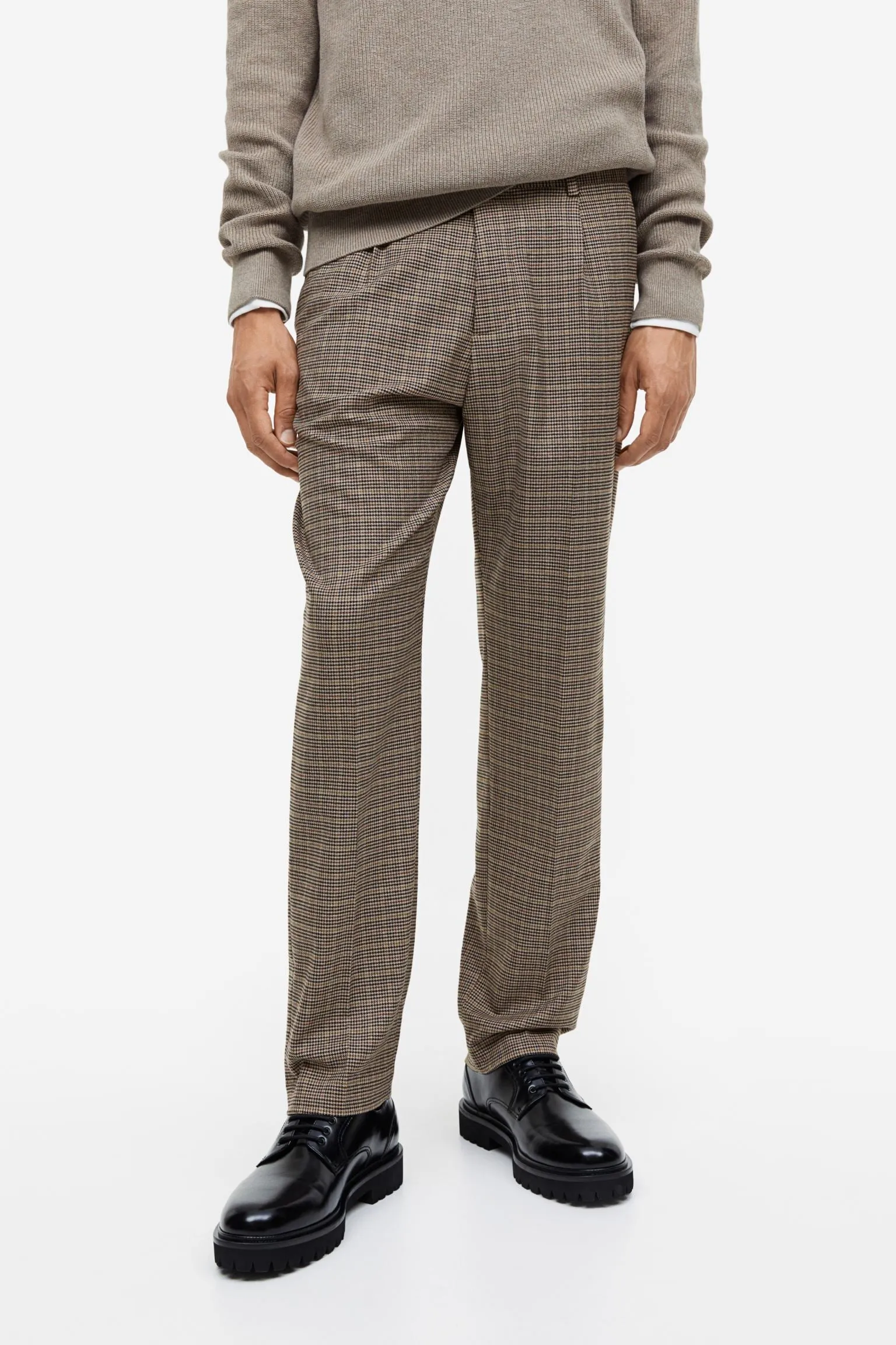 H&M Regular Fit trousers, dark beige