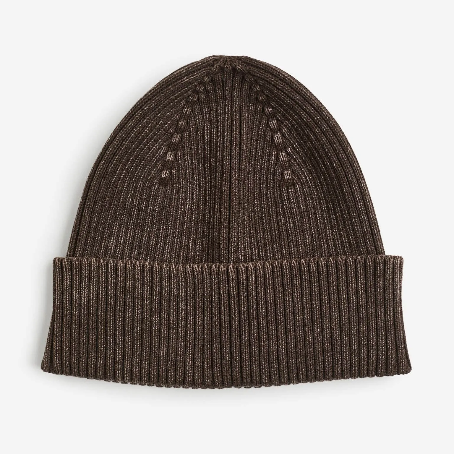 H&M Rib-knit Cotton hat, brown