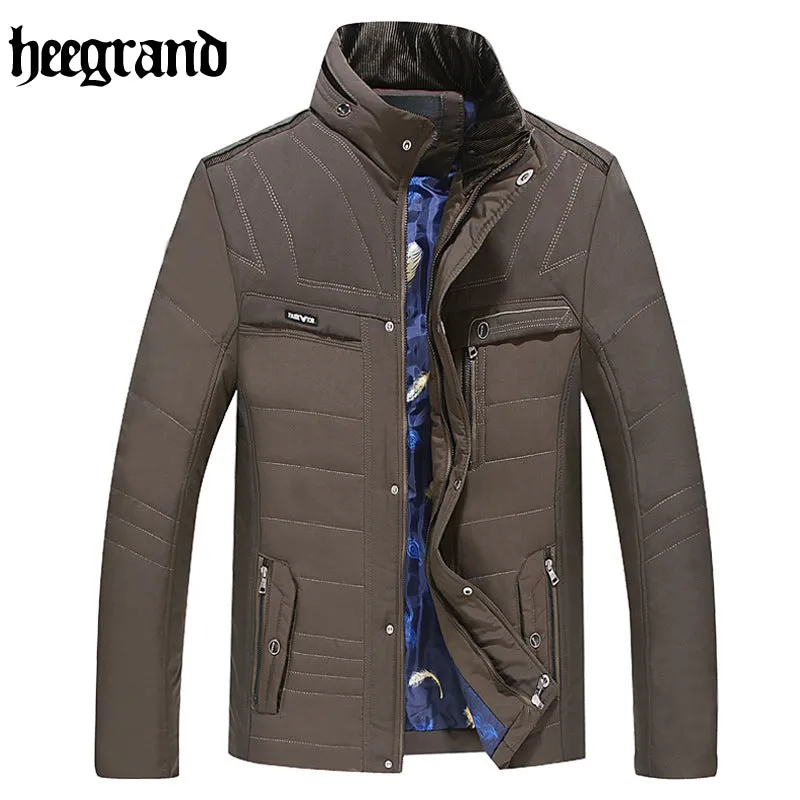 HEE GRAND Winter Coats Short Slim Male Clothing Coat Parkas