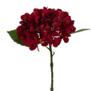 Hydrangea Stem, 13", Crimson