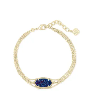 Kendra Scott Elaina Multi Strand Bracelet - Gold Indigo Blue Drusy