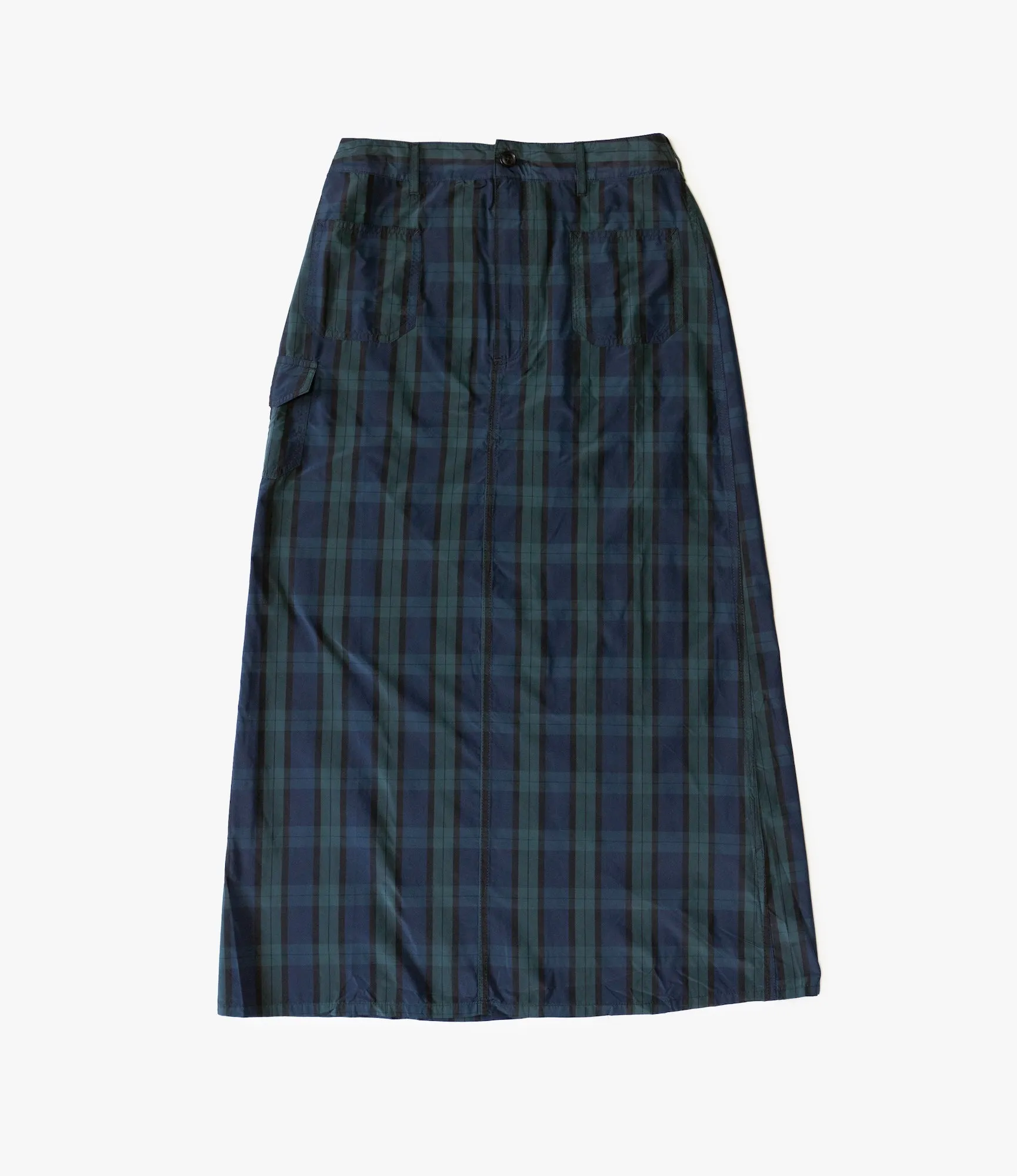 Lace Up Skirt - Black Watch Crushed Taffeta