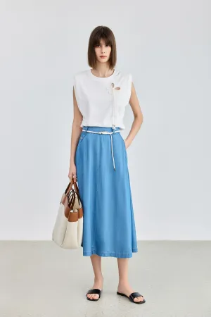 LILY Double Pocket Denim Skirt