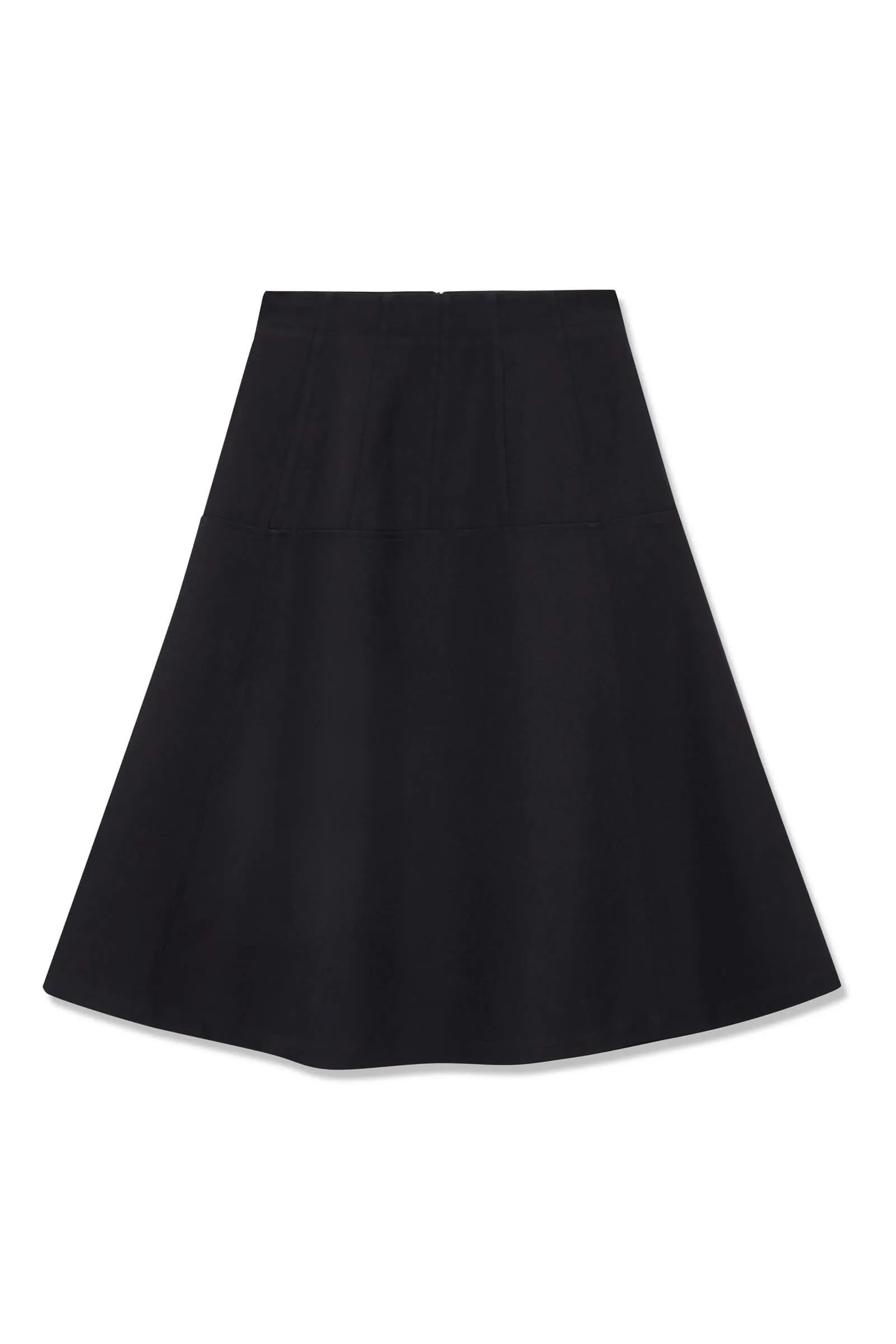 LILY Retro Draped High-Waisted A-Line Skirt