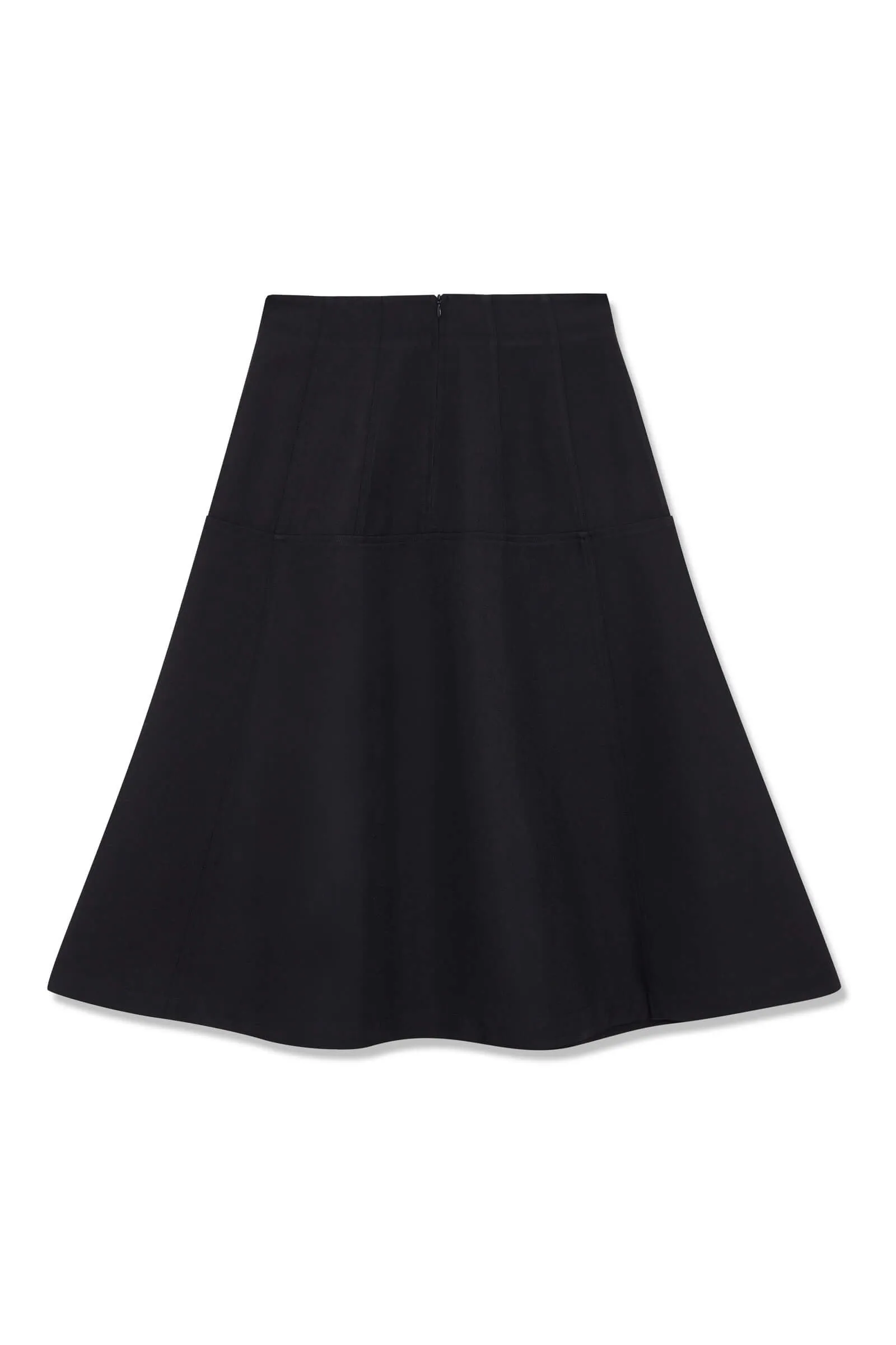 LILY Retro Draped High-Waisted A-Line Skirt