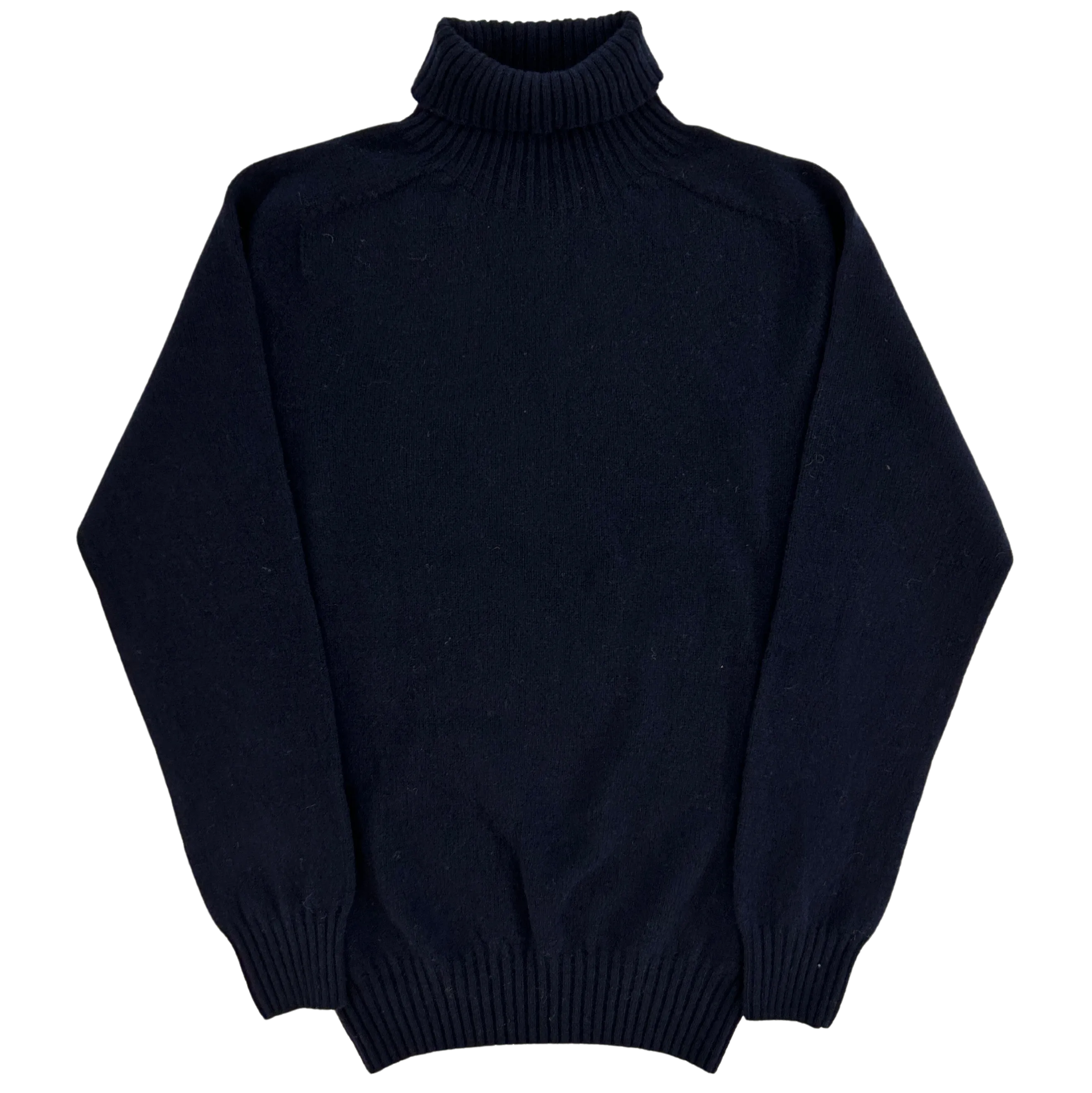 Navy Scottish Lambswool Turtleneck Sweater