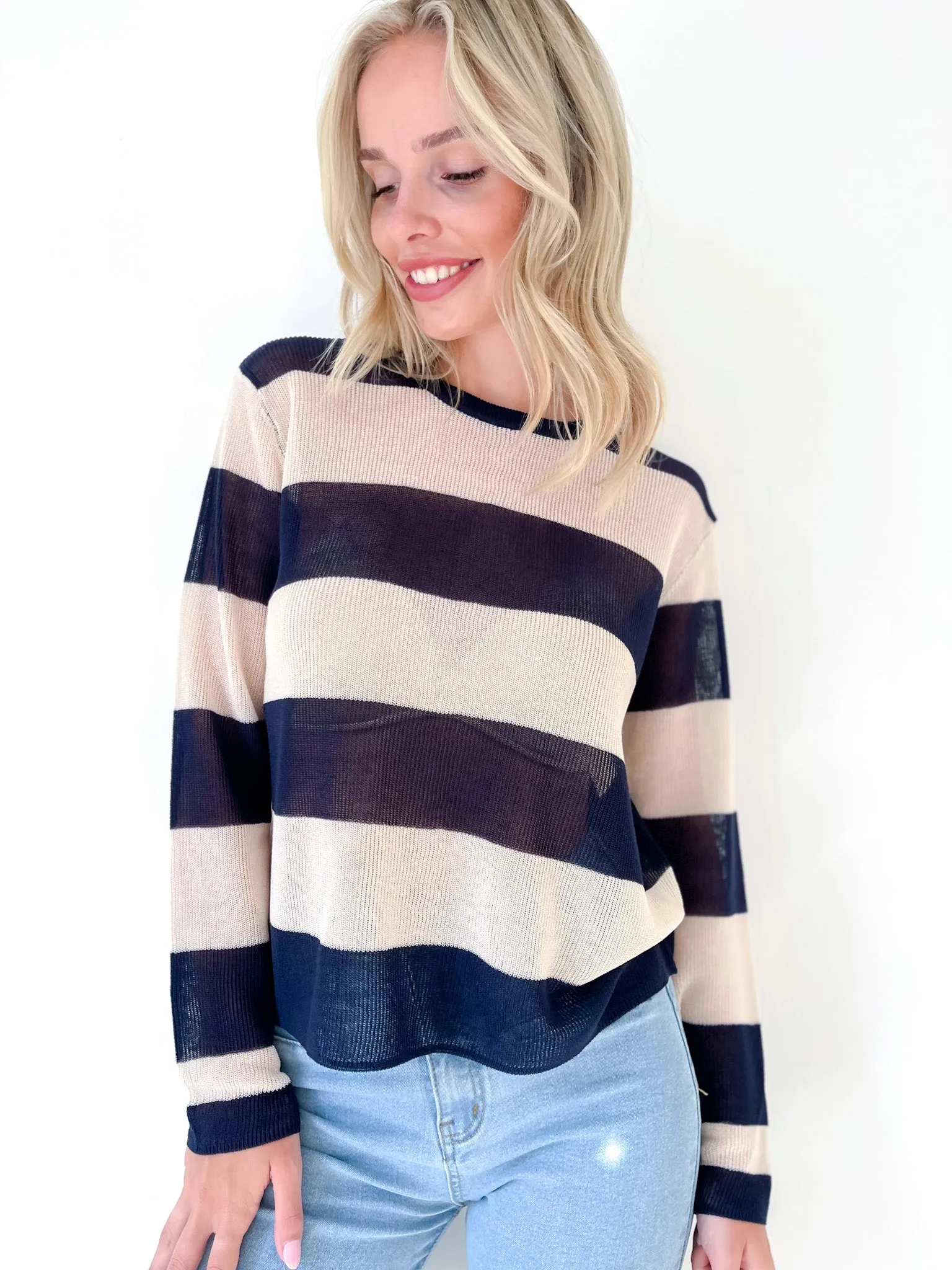 Navy Stripe Knit