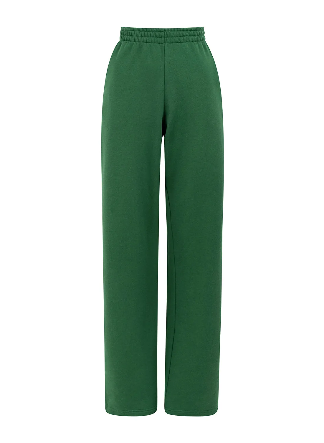 organic cotton trackpants in palma green