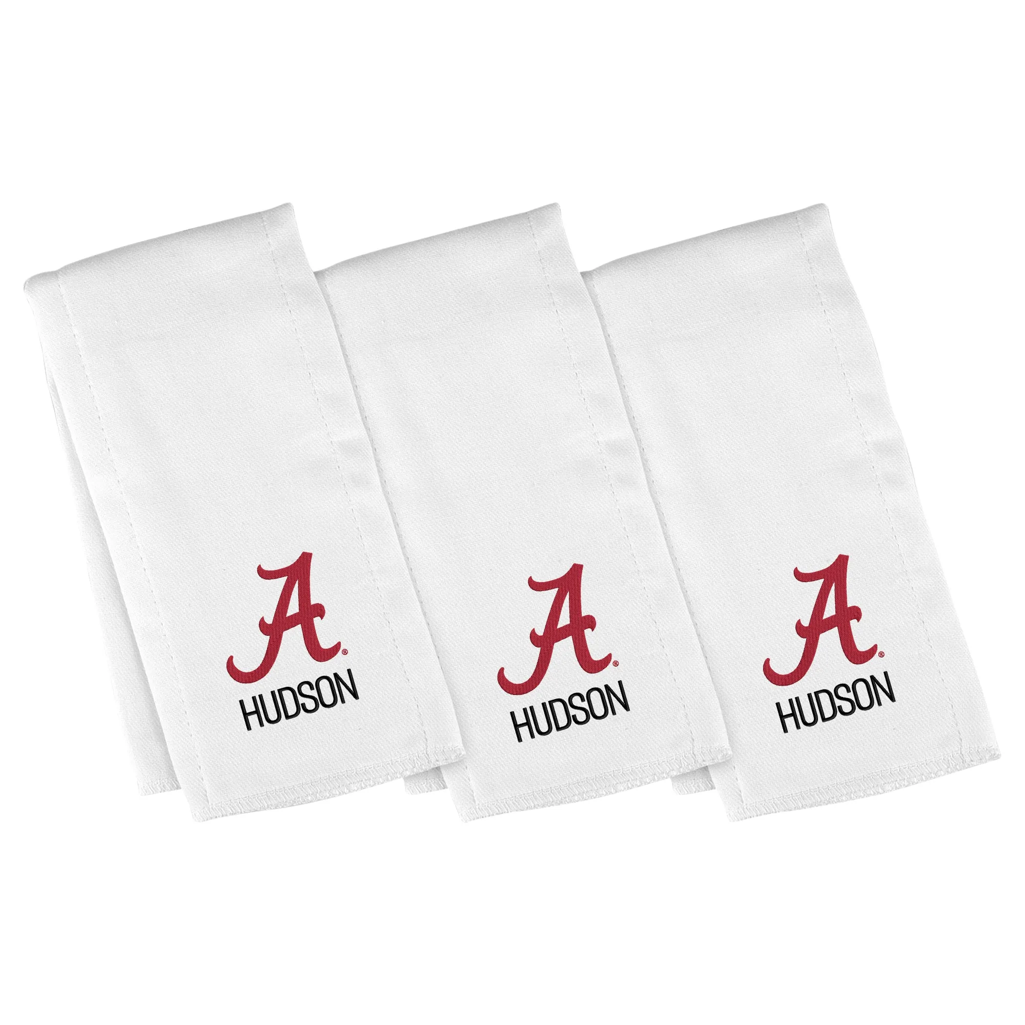 Personalized Alabama Crimson Tide 3-Pack Burp Cloths