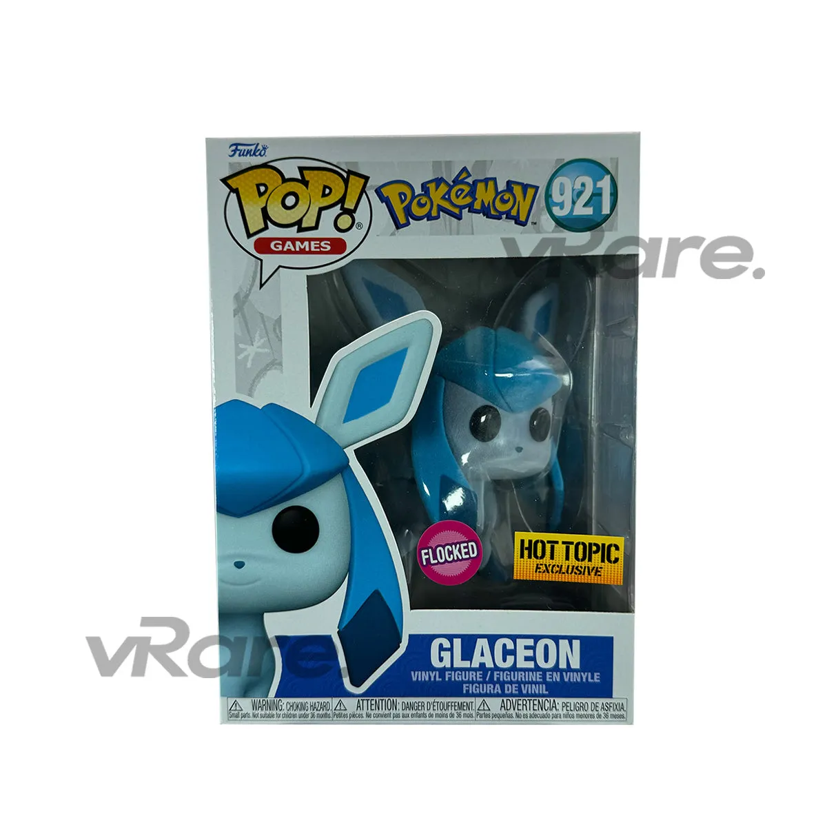 POP Games: Pokémon - Glaceon Flocked Hot Topic Exclusive