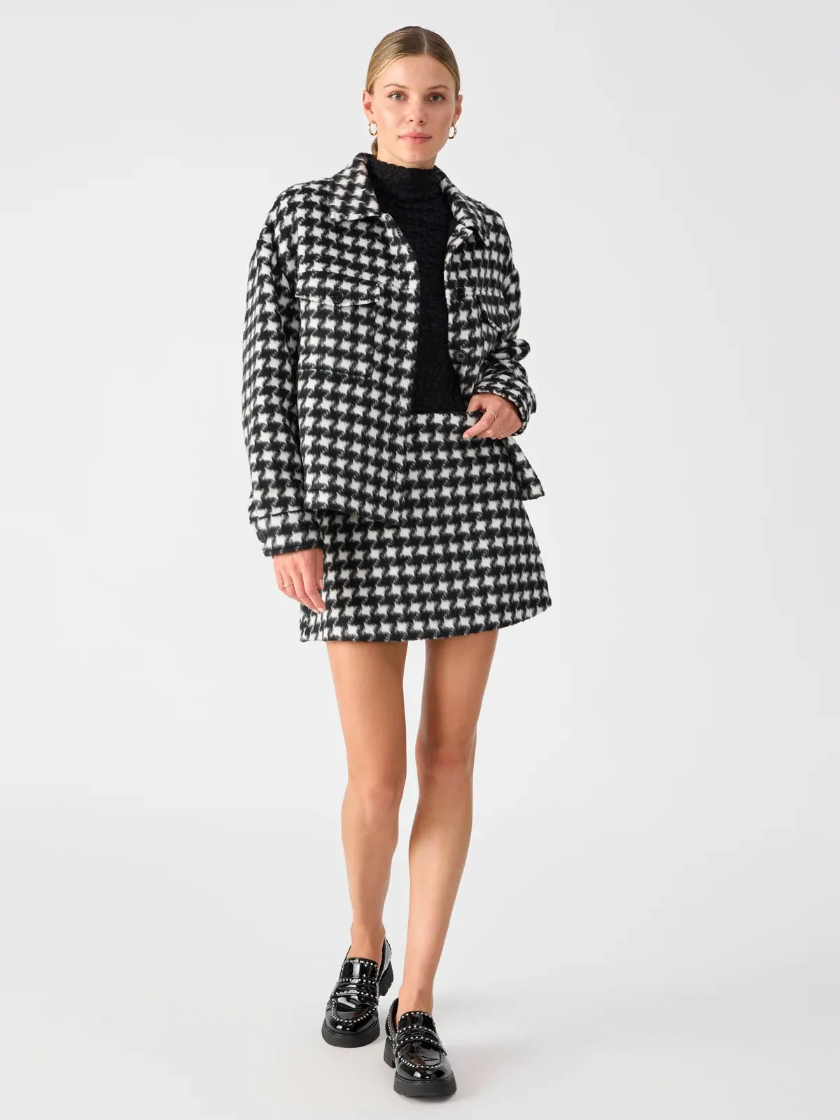 Sanctuary The Shacket - BRUSHED HOUNDSTOOTH