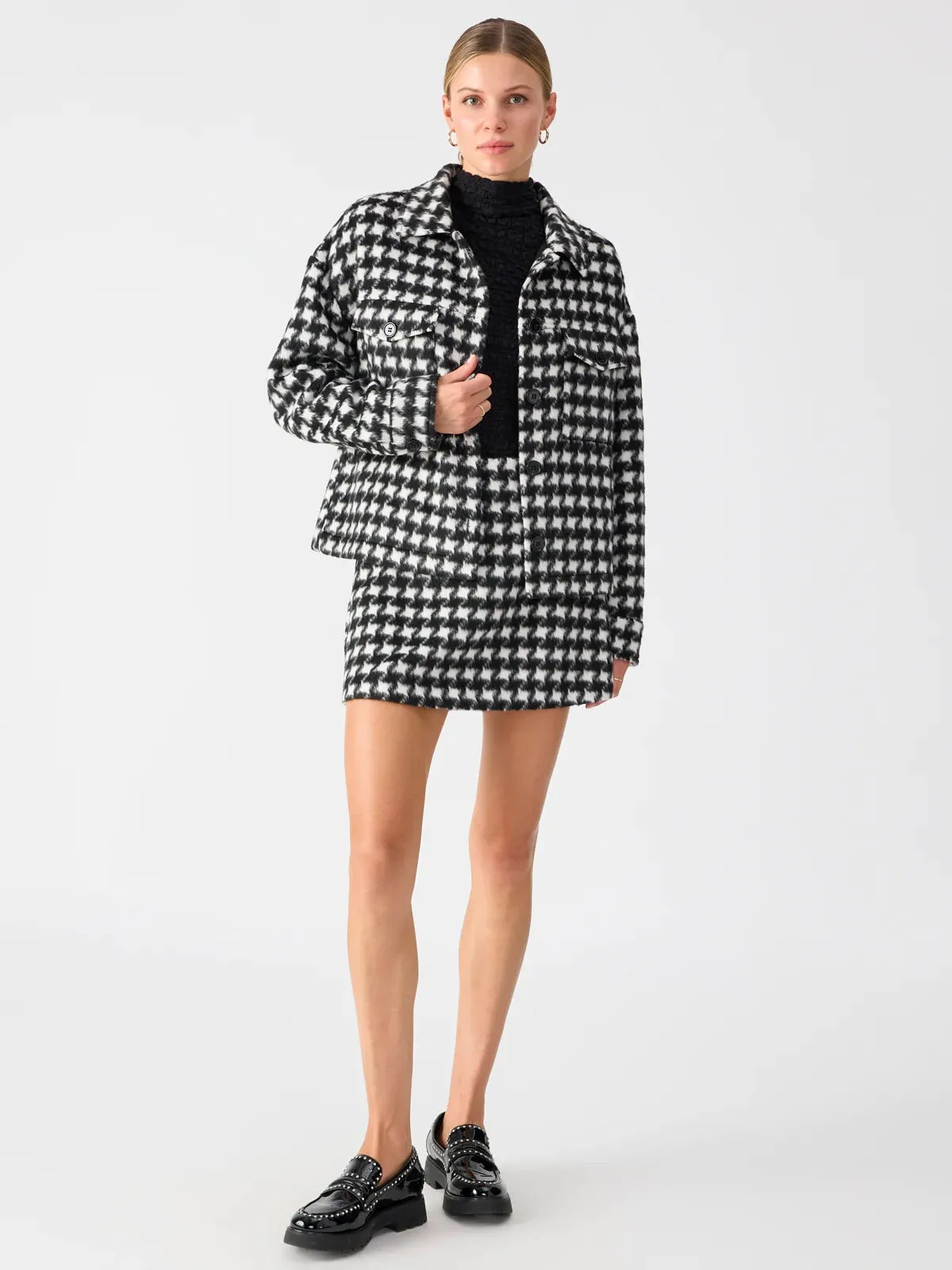 Sanctuary The Shacket - BRUSHED HOUNDSTOOTH