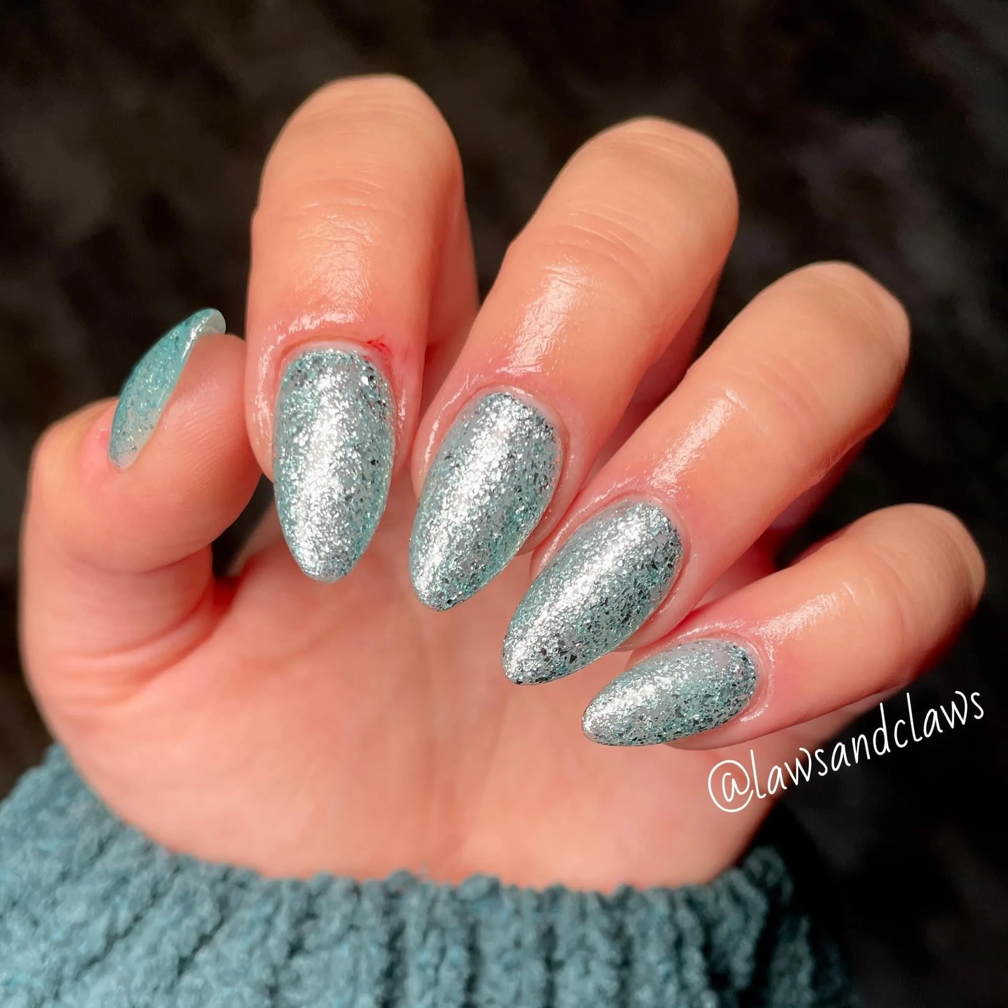 Shattered Ice- Platinum glitter gel polish