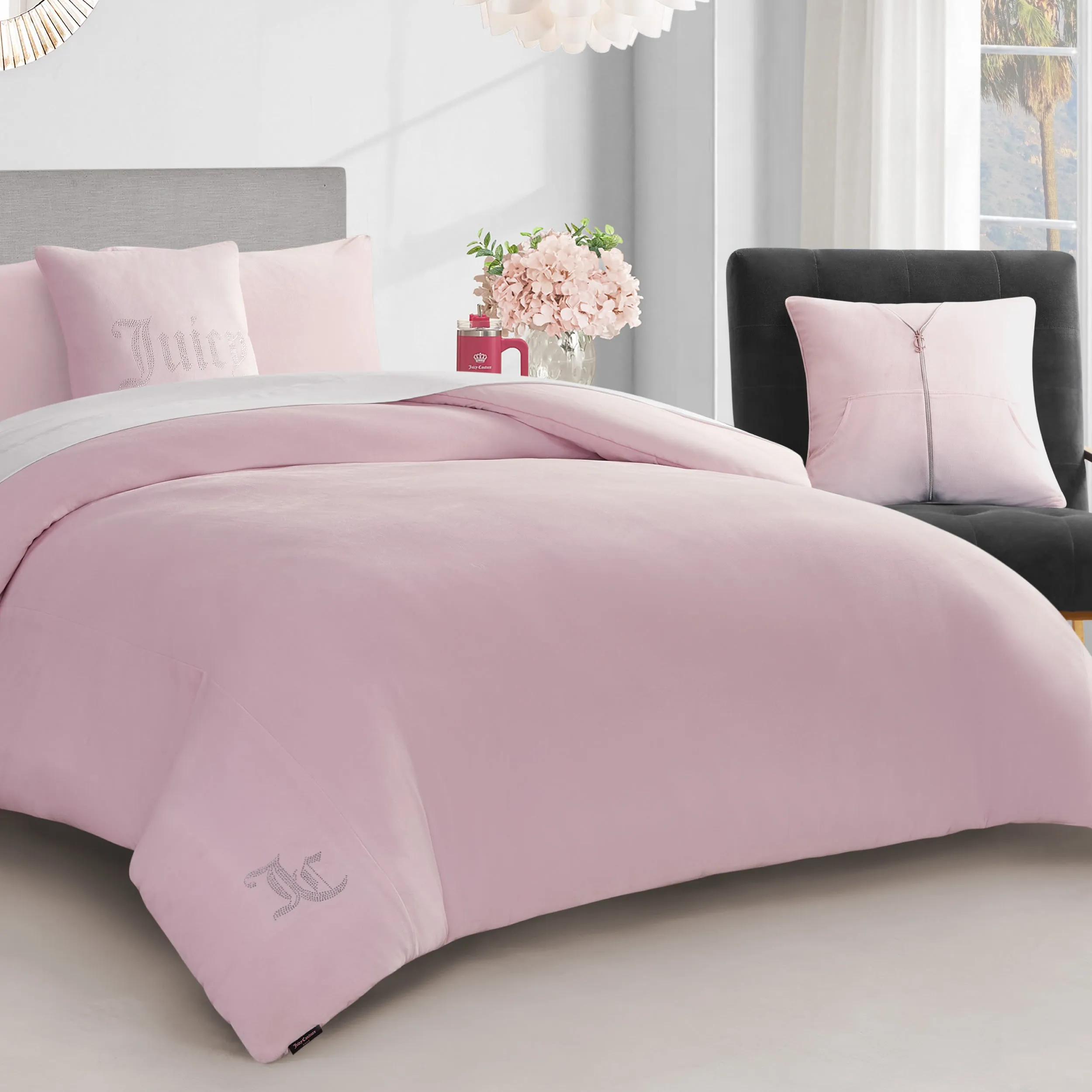 Solid Velour Comforter Set